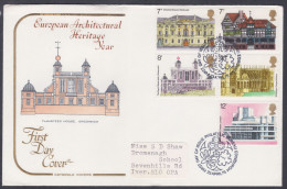GB Great Britain 1975 Private FDC European Architectural Heritage Year, Flamsteed House, Greenwich, Architecture, Cover - Lettres & Documents