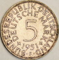 Germany Federal Republic - 5 Mark 1951 F, KM# 112.1, Silver (#4850) - 5 Mark