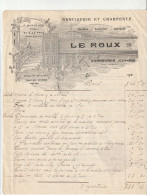 14- Le Roux ...Menuiserie & Charpente, Bois De Pays, Sapin Du Nord...Cambremer..(Calvados)....1927 - Straßenhandel Und Kleingewerbe