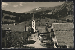 AK Lenk I. S., Dorfstrasse Mit Kirche Und Wistätthorn  - Other & Unclassified