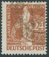 BERLIN 37I O, 1949, 24 Pf. Stephan Mit Plattenfehler Senkrechter Balken Des L In Welt Unten Gebrochen, üblich Gezähnt Pr - Autres & Non Classés