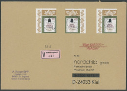 BUNDESREPUBLIK 1880 BRIEF, 1996, 400 Pf. 200 Jahre Homöophathie, 3x Als Portogerechte Mehrfachfrankatur Auf Wertbrief DM - Lettres & Documents