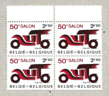 Belgique 50° Autosalon Belgie Lot 4 Timbres MNH Brussel Htje - Neufs