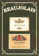 PUBLICITE - Vins Du Beaujeolais - Morgon - Juliénas Appellation Contrôlée - Bichat Frères - Carte Postale Ancienne - Advertising