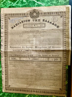 ROYAUME  De  GRÈCE  EMPRUNT  4%  1887  -------------   Obligation. De  500 Frs - Autres & Non Classés