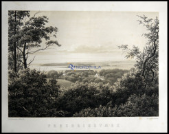 FREDERERIKSVAEK (Frederiksvrk), Gesamtansicht, Lithographie Mit Tonplatte Von J. Hellesen Nach Th. Bendstrupp Bei Emil  - Lithographies