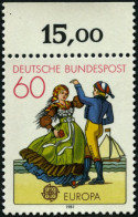 BUNDESREPUBLIK 1097G **, 1982, 60 Pf. EUROPA: Folklore, Druck Auf Der Gummiseite (bildseitig Nicht Fluoreszierend), Ober - Neufs