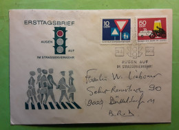DDR 1966 Brief Aus Berlin Augen Im Strassenverkehr Sécurité Routière Ambulance Alcool Bière Yv 866 & 869 > Duesseldorf - Accidents & Sécurité Routière