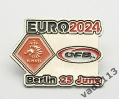 Metal Pin Badge Football Germany EURO 2024 Poland - Netherlands - Fussball