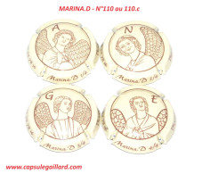 SERIE DE 4 CAPSULES DE CHAMPAGNE - MARINA.D N°110 Au 110.c - Collections