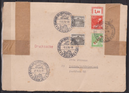 Berlin Selbstgefertigte Drucksache MiF Bauten 2x42 + Rotaufdruck 23 OR Walze,24 SSt 1.1.50 Gründung Der OPD .. - Cartas & Documentos