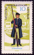 1077 Volkstrachten Spreewald 10 Pf Mann, ** Postfrisch - Unused Stamps
