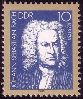 2931 Johann Sebastian Bach 10 Pf Aus Block ** - Unused Stamps