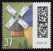 3703 Briefmühle 37 Cent, Nassklebend, ** Postfrisch - Unused Stamps