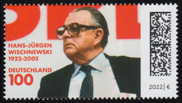 3700 100. Geburtstag Hans-Jürgen Wischnewski, Postfrisch ** - Unused Stamps