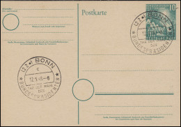 PSo 1 Richtfest & Bundestag Mit SSt Bonn Wahl Des Bundespräsidenten 12.9.49  - Cartes Postales - Neuves