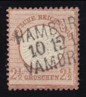 21b Brustschild Mit Bahnpoststempel HAMBURG-VAMDRUP - Befund Sommer BPP - Used Stamps