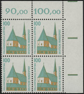 1406v WEISSE GUMMIERUNG 100 Pf Eck-Vbl. Or ** Postfrisch - Unused Stamps