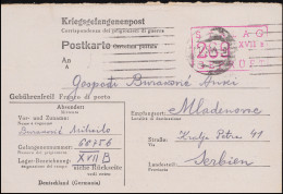 Kriegsgefangenenpost Roter Stempel Stalag XVII B 269 Geprüft Auf Postkarte - Feldpost 2e Guerre Mondiale