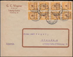 327B Infla 5 Mrd. M Im 8er-Block Als MeF Auf Brief LEIPZIG-GOHLIS 17.11.1913 - Lettres & Documents