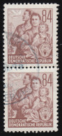 379 Fünfjahrplan 84 Pf. Offset Im Senkrechten Paar, Echt Bedarfsgestempelt  - Used Stamps