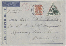 Niederlande-Ostindien Pander S4 Postjager 9.12.33 Roter Flugpost-O Nach BATAVIA - Airmail