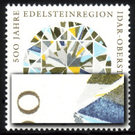 1911 Edelsteinregion Mit PLF Gelber Strich Unter 500, Feld 1, ** - Variétés Et Curiosités