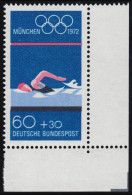 722 Olympische Sommerspiele 60+30 Pf Schwimmen ** Ecke U.r. - Unused Stamps