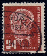 252II Pieck 24 Pf, Mit PLF II Eckige 2, Gestempelt Bahnpost, Befund Paul BPP  - Errors & Oddities