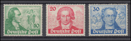 61-63 Goethe, Kompletter Satz Postfrisch ** Einwandfrei, Fotoattest Schlegel BPP - Unused Stamps