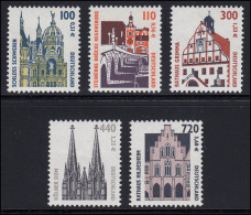 Doppelnominale SWK OHNE Melierfasern (F), 5 Werte Komplett, Set ** Postfrisch - Unused Stamps