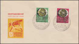 141-142 NBA Wuppertal 1951 Satz Auf Schmuck-FDC Passender ESSt WUPPERTAL 14.9.51 - Briefe U. Dokumente