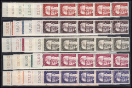 635 Ff Heinemann 21 Werte Kpl., Senkrechter 5er-Streifen Vom Oberrand - Satz ** - Unused Stamps