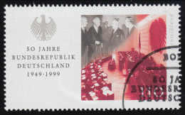 2051I Aus Block 49I 50 Jahr Bundesrepublik: Roter Fleck Auf Dem Pult, ESSt Bonn - Abarten Und Kuriositäten