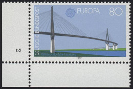 1322 Europa Köhlbrandbrücke 80 Pf  ** FN2 - Ungebraucht