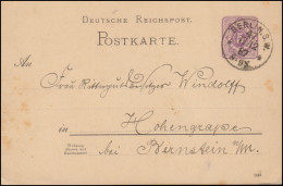 Privatpostkarte PP 6 Ziffer 5 PFENNIG, BERLIN 17.12.1887 Rs. Handzeichnung - Other & Unclassified