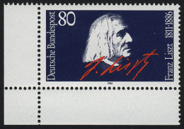 1285 Franz Liszt ** Ecke U.l. - Neufs