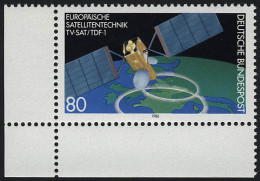 1290 Satellitentechnik ** Ecke U.l. - Unused Stamps