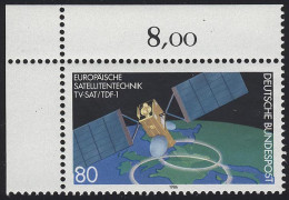 1290 Satellitentechnik ** Ecke O.l. - Unused Stamps