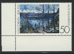 986 Impressionismus 50 Pf Corinth ** Ecke U.l. - Unused Stamps