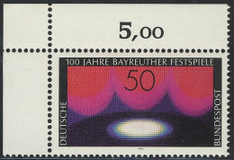 896 Bayreuther Festspiele ** Ecke O.l. - Unused Stamps