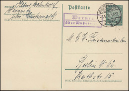 Landpost Wernitz über WUSTERMARK 6.5.36 Auf Postkarte Nach Berlin - Briefe U. Dokumente