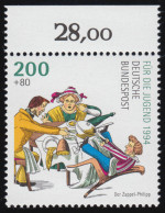1730 Der Zappel-Philipp 200+80 Pf ** Oberrand - Unused Stamps