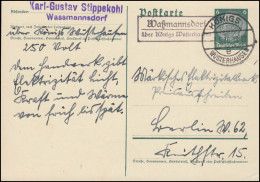 Landpost Waßmannsdorf über KÖNIGS WUSTERHAUSEN 7.5.36 Auf Postkarte Nach Berlin - Lettres & Documents