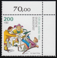 1730 Der Zappel-Philipp 200+80 Pf ** Ecke O.r. - Unused Stamps