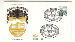 Allemagne - République Fédérale - Lettre De 1976 - Oblit Bonn - Châteaux - Valeur 7 Euros - - Covers & Documents