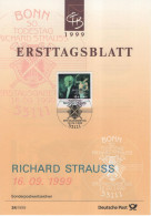 Germany Deutschland 1999-34 Richard Strauss, Composer Komponist Music Musik Compositeur Musique Opera, Bonn - 1991-2000