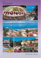 74 - Thonon Les Bains - Multivues - Fleurs - Flamme Postale - CPM - Voir Scans Recto-Verso - Thonon-les-Bains