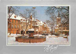 68 - Munster - Place Du Marché Et L'Eglise En Hiver Sous La Neige - CPM - Voir Scans Recto-Verso - Munster