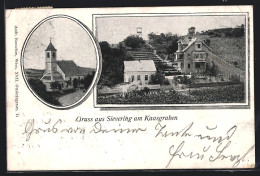 AK Wien, Sievering Am Kaasgraben, Kirche & Villa  - Autres & Non Classés